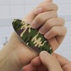 Green Camouflage Double-Sided Oval Nail File Emery Board Set 4
