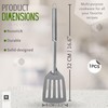 AKH® Stainless Steel Slotted Spatula 32cm Heavy Duty Professional Kitchen