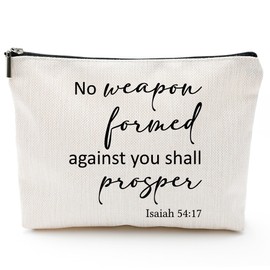 UIBOVA Christian Bible Verse Makeup Bag for Women, Birthday Gifts for Mom, Small Zipper Pouch for Purse, Christmas Bridesmaid Friendship Gifts for Sister Daughter, Girls Weekend Gifts for Women-A50