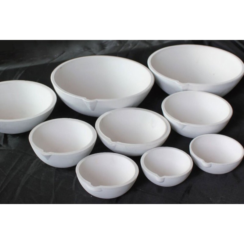 OTOOLWORLD Ceramic Crucible Bowl Dish Cup Furnace Melting Casting Refining