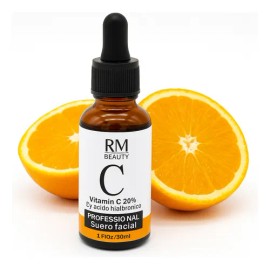 Sérum naranja + vitamina C 20 % y ácido hialurónico, brillo día-noche