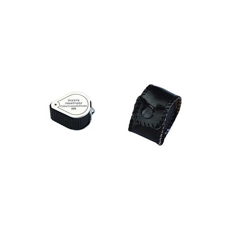 Toyo Professional 10X Magnifying Jeweler's Loupe with 18mm Triplet Lens,