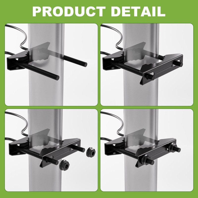 Bird Feeder for Railing Pole, Bird Feeding Station with Metal