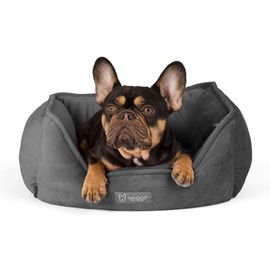 NANDOG The Signature Collection Reversible Bed in Pink Signature - Ultra Soft Micro Plush Fabric - Modern Design - Washable for Cats & Small/Medium Dogs