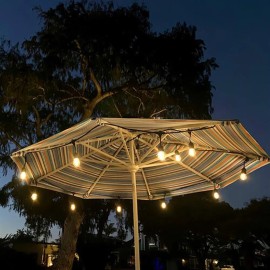 AQ Lighting Outdoor Rated Plastic Solar Powered LED 12 String Light in Black