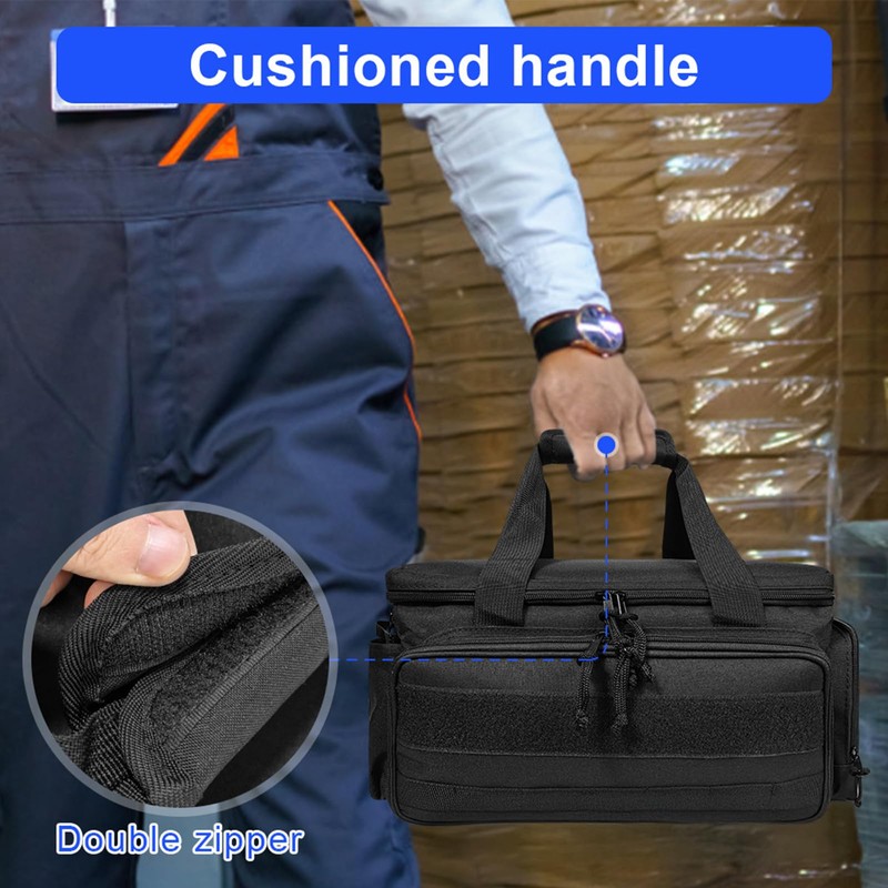 Tool Bag for Men, Tool Box Organiser with Anti-friction and