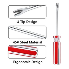YXCCSE 4 Pcs Tack Lifter 3 mm U Tip Nail Staple Rivet,Tack Puller Upholstery Staple Remover Staple Remover Screwdriver