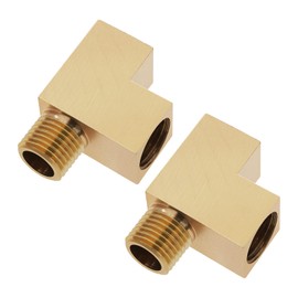 Create idea Angle Adaptor M10 x 1 T-Splitter Oil Pressure Sensor T-Piece Plug Oil Pressure Gauge Adapter M10 x 1 Male to 2 M10 x 1 Female Adapter Brass Pack of 2