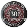 Simply Minimal AA 30 Year Silver Color Plated Recovery Coin,