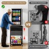Housolution Mobile Mini Fridge Stand with Storage, Height-Adjustable Mini Beverage