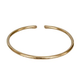 Gold Bangle, Brass Bangle, Simple Cuff, Single Bangle, Golden Bracelet, Hammered Cuff, Minimal Jewelry, Stacking Cuff, Layering Cuff, Brass (5 1/2 ")