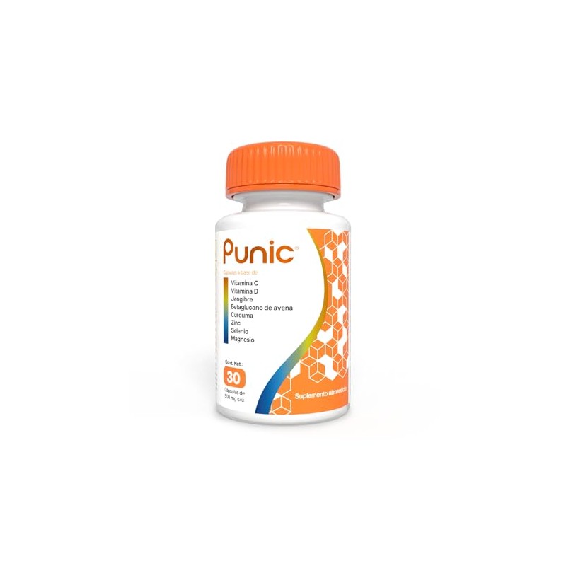 Punic 30 cápsulas de Vitamina C + Vitamina D3 +