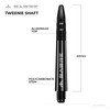 Mission Darts Sabre Shafts | Durable Black Polycarbonate Stems with