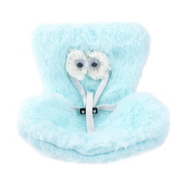 BOXOB Car Seat for Dolls & Stuffed Toys, Plush Safety Chair with Soft Furry Cushion Cute Car Air Vent Clips Ornaments Blue Decorative Sofa Desktop Decor Accessory to Display 10-17cm Dolls (Big Eyes)