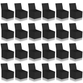 24 Pcs Raffle Boxes Cardboard Box with Slot for Ticket and Removable Header, 6.5 x 4.5 x 4.5 Inch Ballot Box Donation Box Charity Box for Collecting Business Card Voting Contest(Black, 24 PCS)