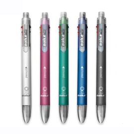 6 in 1 Multicolor Ballpoint Pens 5 Colors Ball Pen 1 Automatic Pencil with Eraser for School Office Writing Supplies Stationery