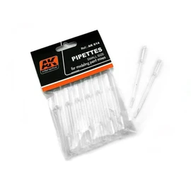 AK Interactive Complements - Pipettes Small Size (12 Pack), Essential Hobby Tools for Mixing Paints