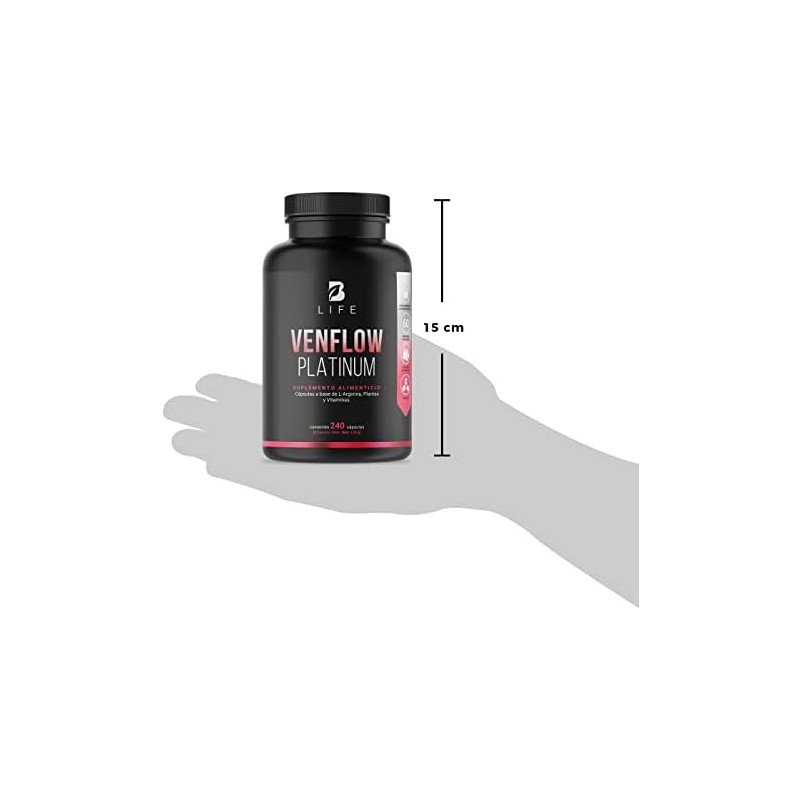 B Life Venflow Platinum con L-Arginina y Resveratrol 240 Cápsulas
