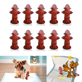 WQAPVHBG 10Pcs Fake Fire Hydrant for Dogs to Pee On, 7.3 x 3.9in Dog Fire Hydrant Pee Post Paper Card, Male Dog Pee Post as Accessories for Small and Medium Pets to Use Indoors