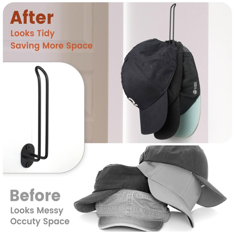 AQAREA Hat Holder Organizer Wall: Hat Storage Wall Rack -