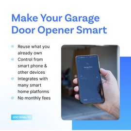 Konnected Smart Garage Door Opener White - Retrofits Garage Door Openers - Control with Alexa, SmartThings, Home Assistant, Hubitat, Control4, HomeSeer - Make Your Garage Door Opener Smart