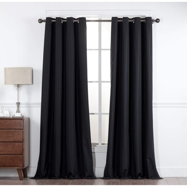 Interior Trends Midnight 2 Piece 100% Blackout Insulated Grommet Top