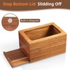 CMLKLZD Dryer Sheet Holder, Acacia Wood Laundry Sheets Container, Laundry