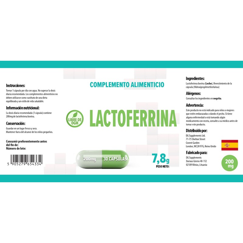 Grace nnvg Hepatica Lactoferrin 200mg 30 Capsules, 3rd Party Lab