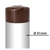 SKIR'CO RAL 8028 Fence Post Caps Round 51 mm Brown