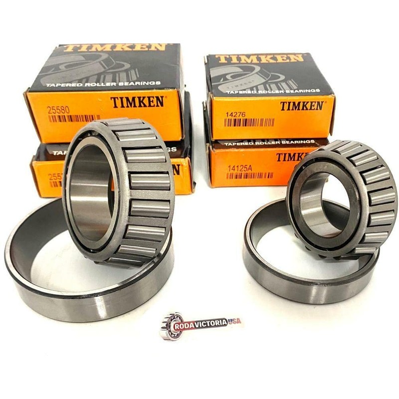 TIMKEN 25580 25520 14125A 14276 Bearing Replacement Set for 7000-lb