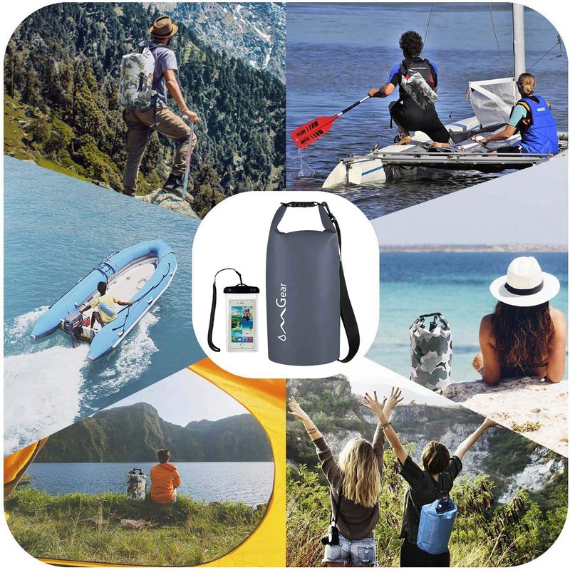 OMGear Waterproof Dry Bag Backpack Waterproof Phone Pouch 40L/30L/20L/10L/5L Floating