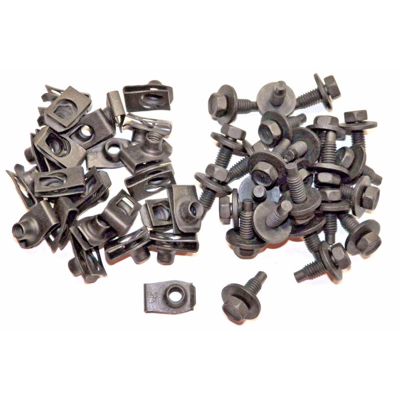 5/16 Body Bolts & Clips 5/16-18 x 7/8 (50 Pcs)