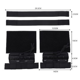 Pack of 2 Plate Carrier Cummerbund, Backpack, Additional Pockets, Plate Carrier, Quick Release Vest, Quick Release Set, Accessories for Tactical Backpack, Strap Buckles (Black)
