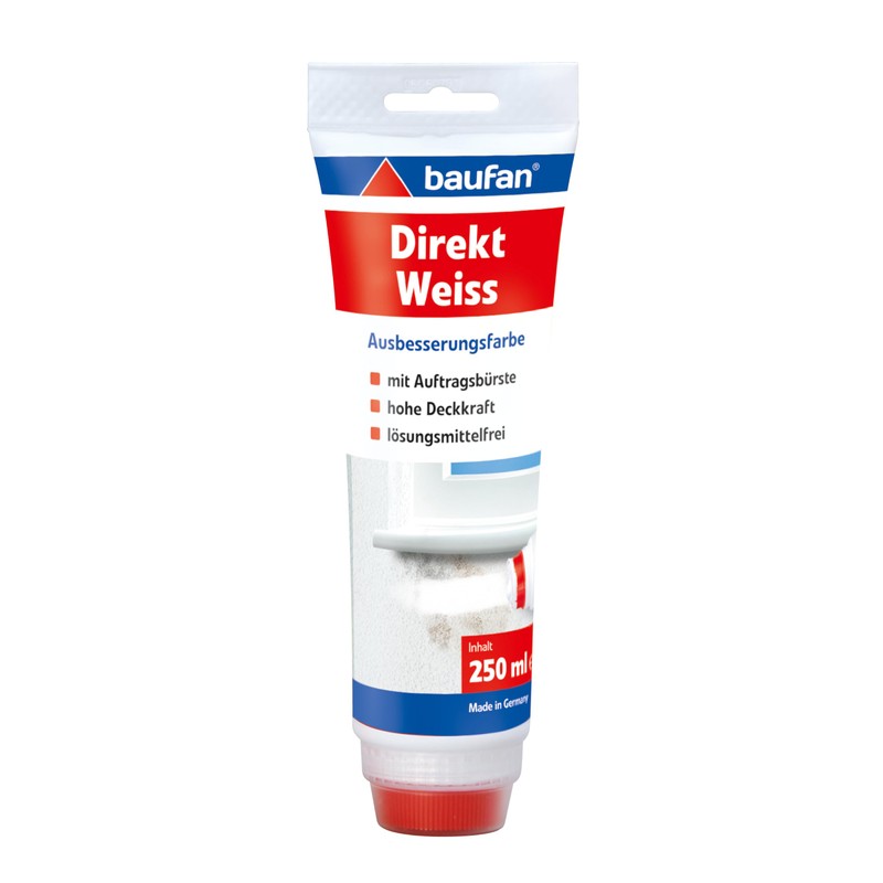 Baufan Direct White Repair Paint 250ml with Application Brush Repair