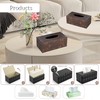 HJYDGJ Multifunctional Tissue Box PU Leather Modern Cosmetic Tissues Box