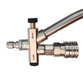 Mulcort Foam Cannon Dual-Connector Accessory, 1/4'' Quick Connect Stainless Steel Pressure Washer Double Tip Attachment for Soap Cannon