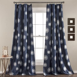Lush Decor Lush Décor Ovation Window Curtain Panel Set, 84 inch x 52 inch, Navy, 84" x 52"