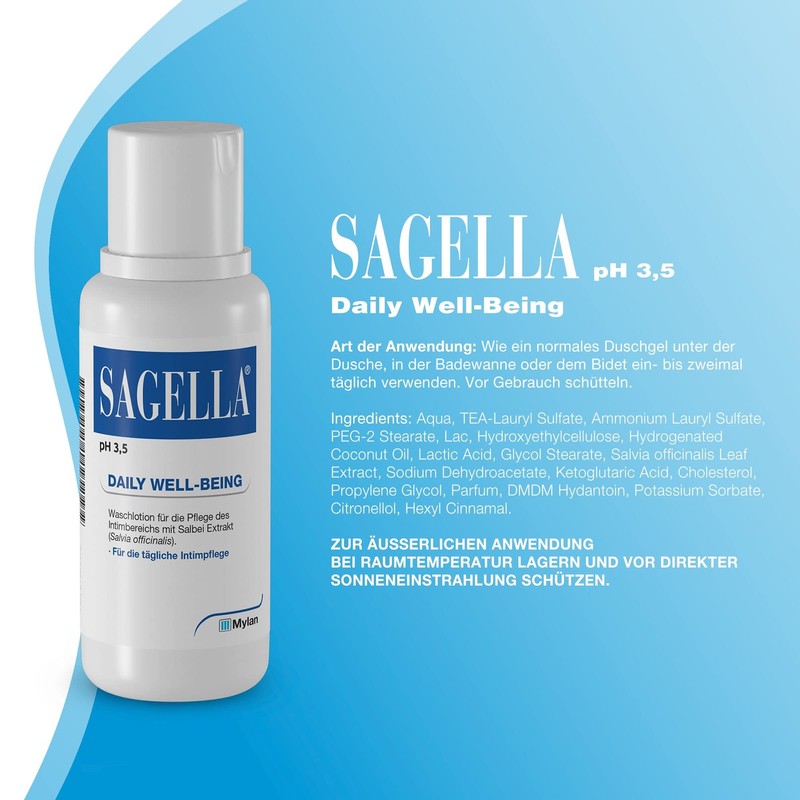 SAGELLA pH 3.5 - DAILY WELL-BEING: Intimate Wash Lotion with