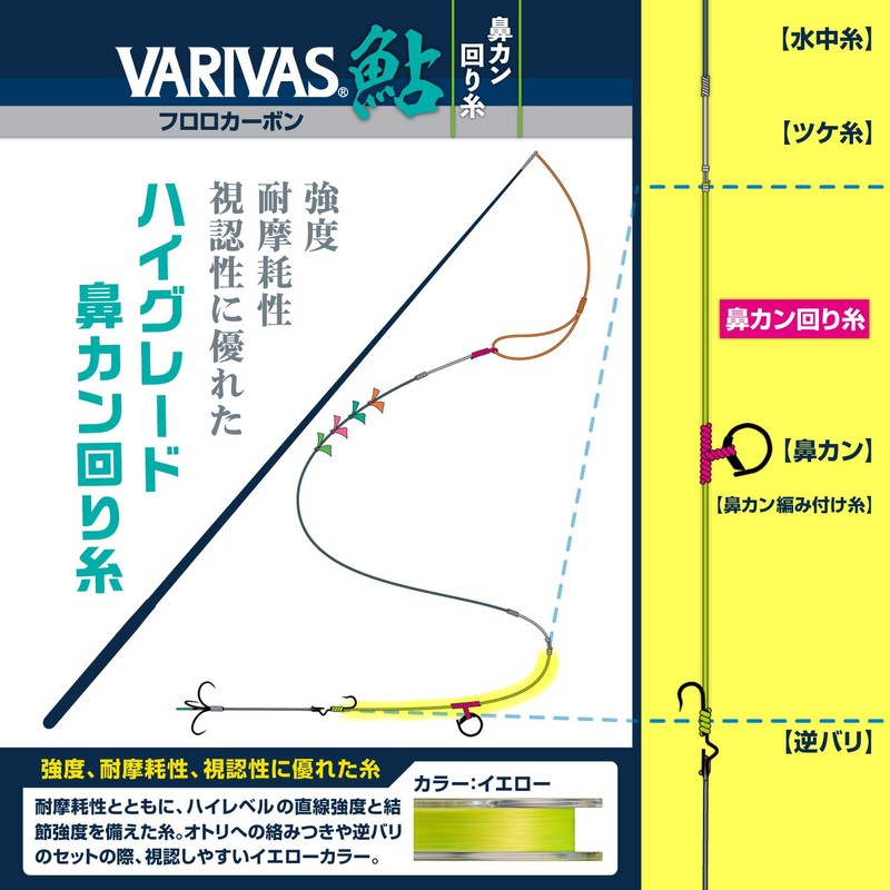 VARIVAS VARIVAS Fluorocarbon 98.8 ft (30 m) Yellow No. 1