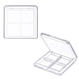 2Pcs Empty Eye Shadow Box Transparent Square Eye Shadow Box Empty Eyeshadow Eyeshadow Pans Containers for Eyeshadow Powder Blusher