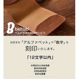 Belt Specialty Store Belt Lab BLPT0050 Money Clip Bill Holder, Men's, Engraved, Named, Name Engraved, Thin, No Coin Purse, Wallet, Tochigi Leather, Bifold Billfold, Made in Japan, Women's, Leather,