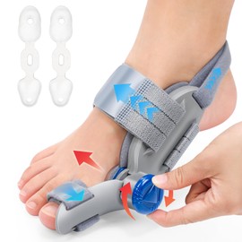 ROHVEMJ Bunion Corrector for Women & Men – Single Toe Straightener with Adjustable Alignment Knob & Silicone Pad, Day & Night Use, Fits Left or Right Foot