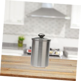 MAGICLULU 2pcs Stainless Steel Airtight Canister Flour Container Stainless Steel Storage Container Metal Sugar Canister Snack Container Metal Storage Canisters Candy Cookie Jar Seasoning