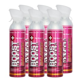 Boost Oxygen Large Pink Grapefruit 10 Liter Canister | All-Natural Respiratory Support for Aerobic Recovery, Altitude, Performance and Health (6 Pack)