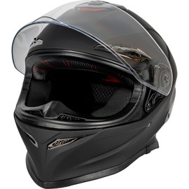 Yesmotor Full Face Helmet - Street Dirt Bike ATV Off-Road Racing Motorcycle Motocross Helmet with Transparent Visor- DOT Certified (Matte Black, XL)