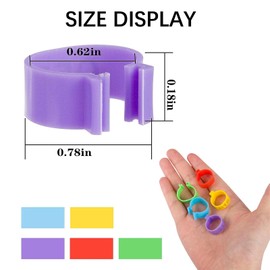 Pack of 50 Poultry Foot Rings, Poultry Band, Chicken Leg Rings, 5 Colours, 16 mm, Chicken Identification Legs Rings, Plastic Poultry Leg Rings for Chickens, Ducks, Chickens, Small Animals