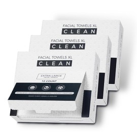 Disposable Face Towels XL,7.9" x 9.4" Large Face Towelettes Disposable,100% Viscose Fiber Extra Thick Soft Dry Wipes For Sensitive Skin,Makeup Remover,Face's Wipes,3 Travel Pack Faces Towel,30 Count