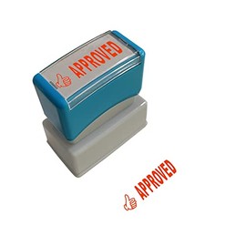 WAFJAMF Approved Stamp–Pre-Inked Rubber Stamp Red Ink Office Stamp Message Stamp-Medium