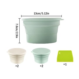 Hitopin Set of 4 Pizza Ball Boxes with Lid, Set of 4, Pizza Dough Box with Lid, Pizza Box Made of Non-Stick Dough Container with Lid, for Home Kitchen Restaurant Colourful (2 Green, 2 Beige)