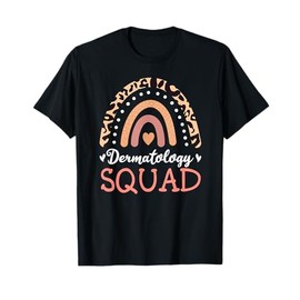 Dermatology Squad Leopard Rainbow Dermatologist Skin Doctor T-Shirt